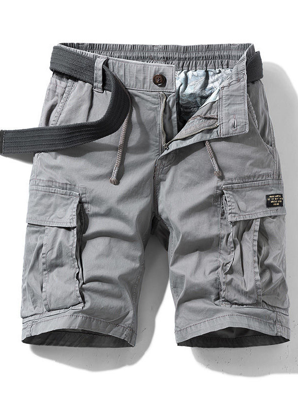 Army Green Cargo Shorts Men's Summer Japanese Style Cityboy Heavy Casual Pants Straight Vintage Pants.e Product Does Not Come With A Belt.