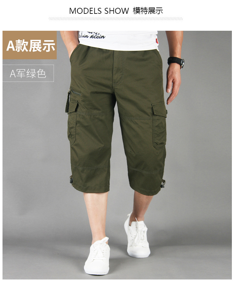 Wholesale Capri Pants Men's Overalls Pants Men's Loose Thin Men's Multi-pocket Outdoor Sports Casual Shorts — image 17 of 17