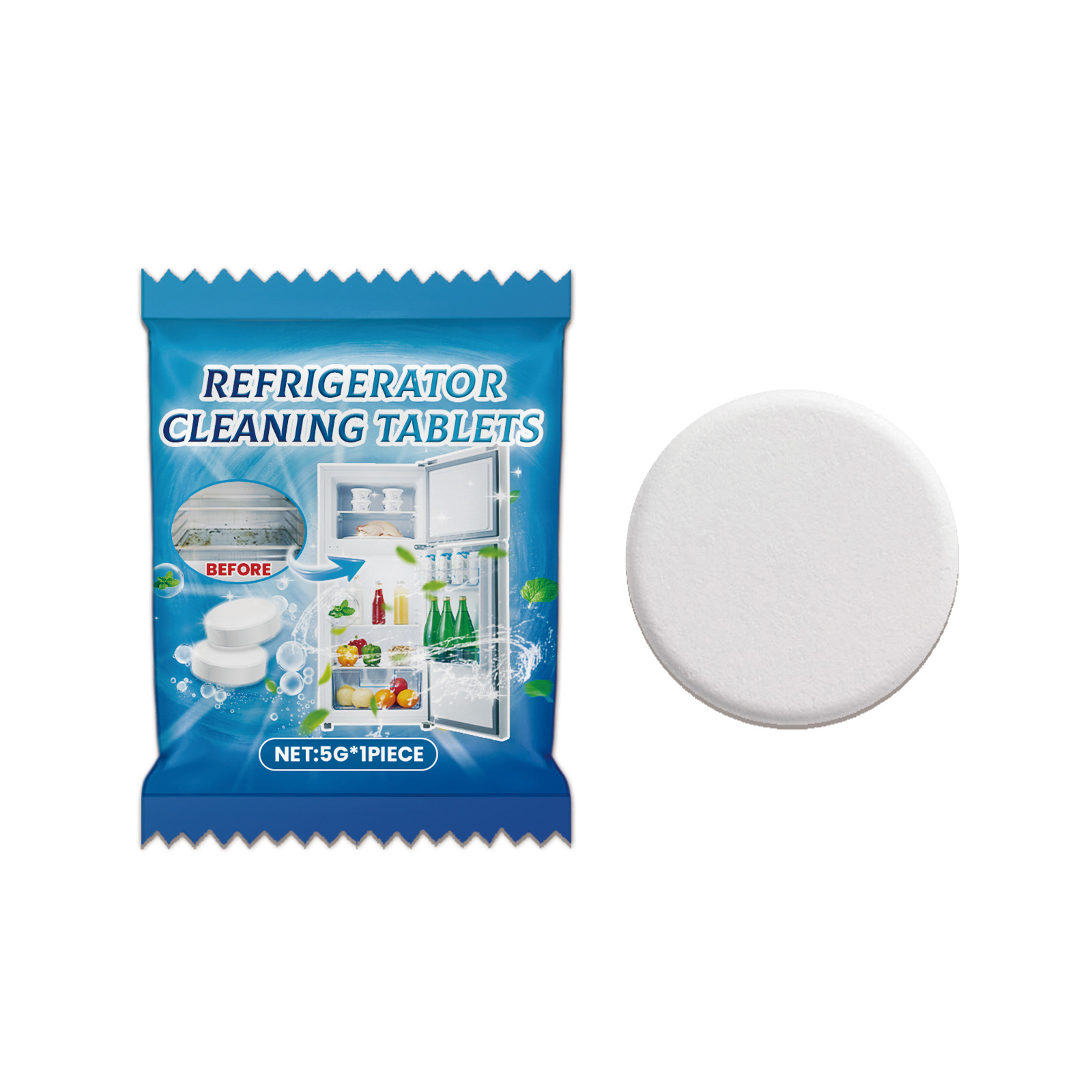 Jakehoe Refrigerator Cleaning Tablets Deep Household Freezer