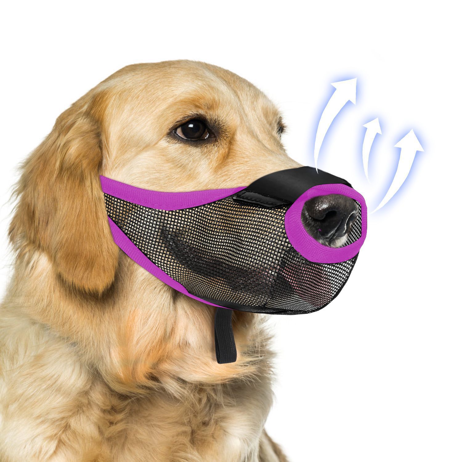 Bozal de malla transpirable antimordiscos para perros