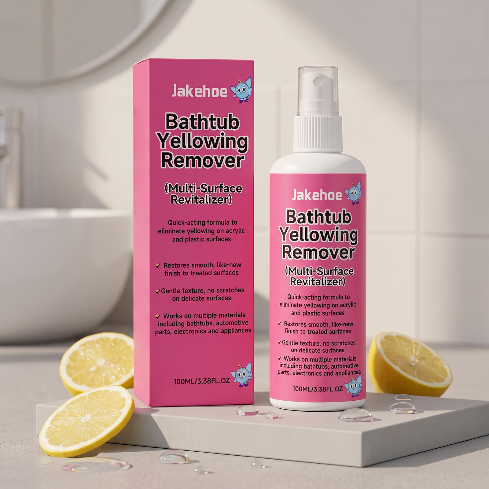 Bathtub Deyellowing Agent Smooth Surface Texture Mild Bathtub Daily Household Cleaning Scale Stains