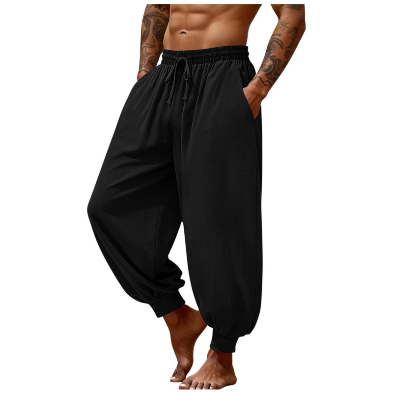 2026 Cross-Border Summer Men's Outdoor Solid Color Sports Pants Simple Jogger Pants Wear-Resistant Quick-Dry Casual Pants Wholesale