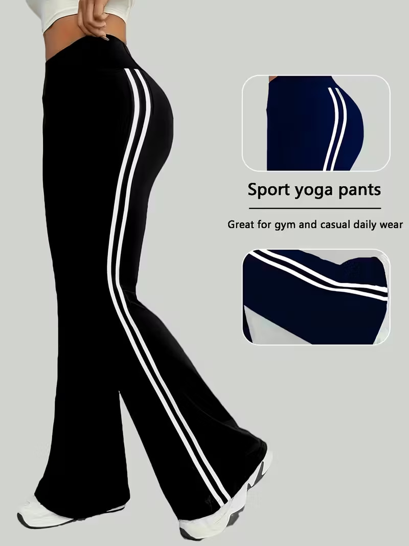 Cross-Border High-Waisted Wide-Leg Pants Sports Outdoor Yoga Pants New Fitness Wear Casual Clothing For Women