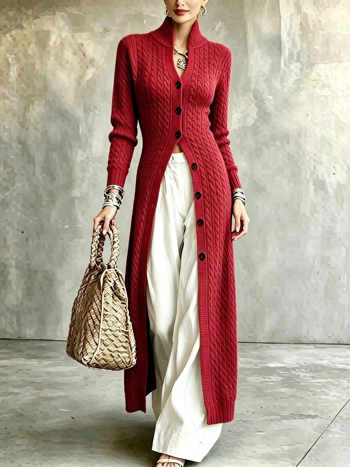 Women's button-front cardigan supplier reference image 2
