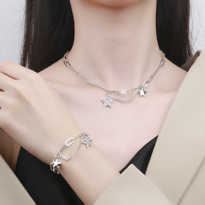New Necklace Diamond Collarbone Thai Silver S925