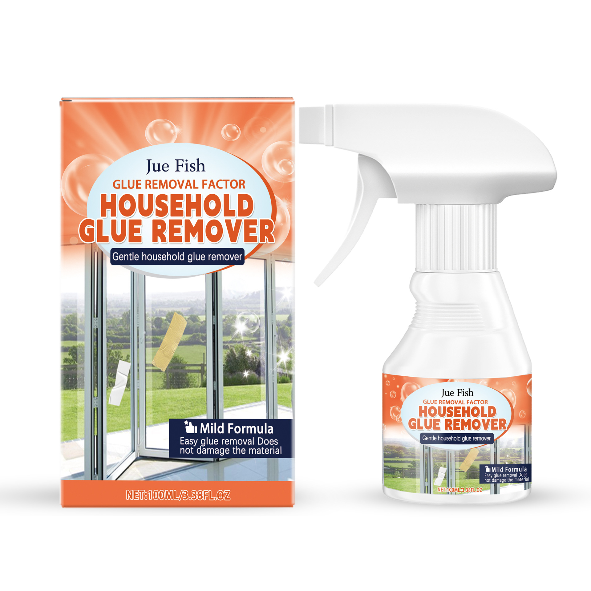 Cross-Border Jue-Fish Household Glue Remover Multi-Functional Household Cleaning Agent For Kitchen, Toilet, Doors And Windows Glue Remover 3