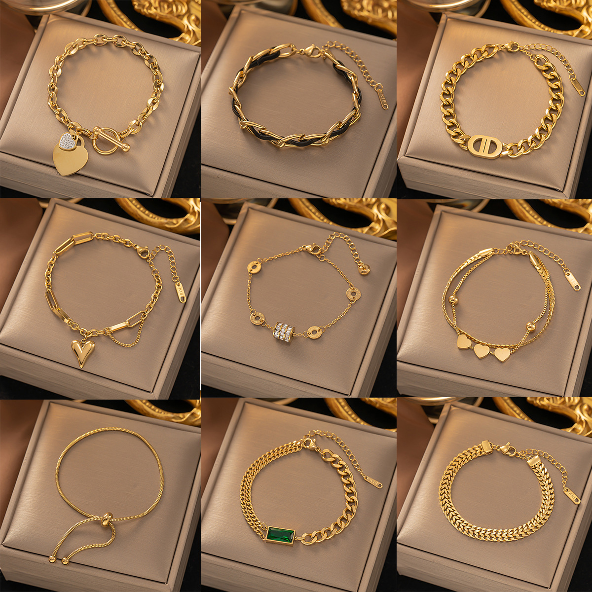 European And American Non-Fading New Titanium Steel Bracelets For Women, Versatile Ins Style Hand Accessories, Fashionable Hand Jewelry For Girls, High-End