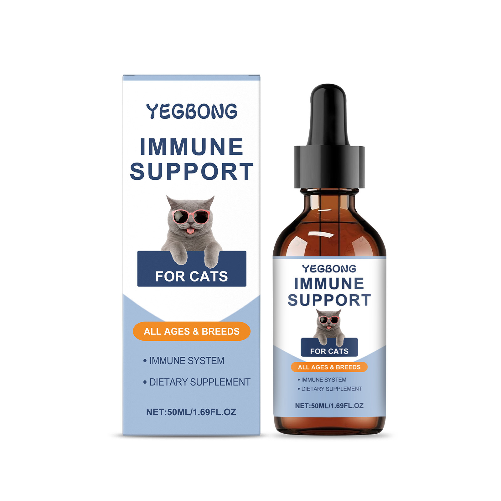 Yegbong Vitamin Supplements For Cats, Mild Formula Daily Care Pet Vitamin Care Drops