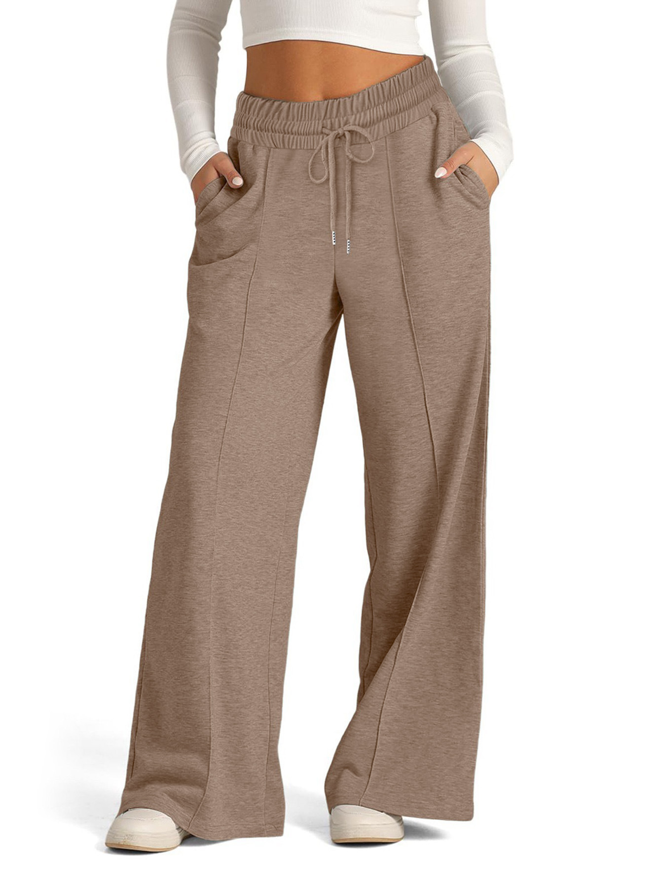 Drawstring Wide-Leg Pants, picture 2 of 10