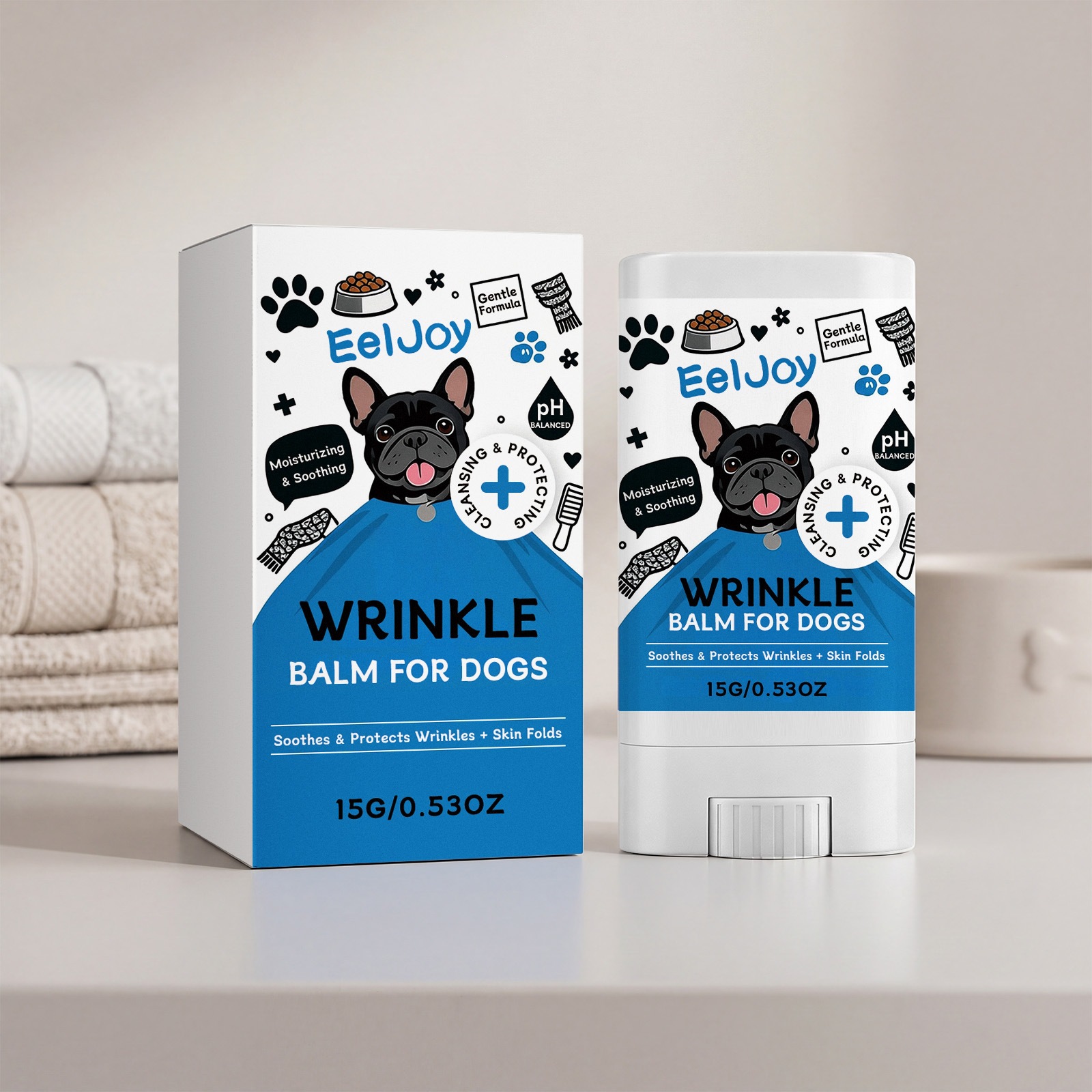 Eeljoy Anti-Wrinkle Wax For Dogs, French Bulldog