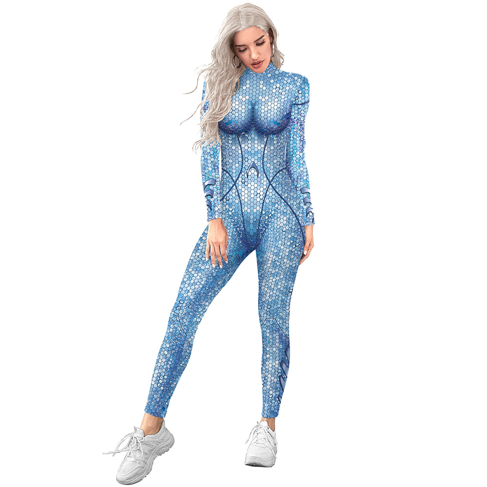 2026European And American Cross-Border Amazon New Jumpsuit Sequined Neptune Back Printed Bodysuit Cosplay product image