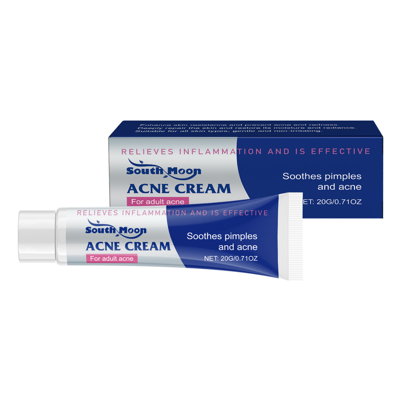 South Moon Herbal Skin Clearing Cream Gentle Care For Skin, Oil Control, Acne-Prone Skin, Soft And Refreshing Cream