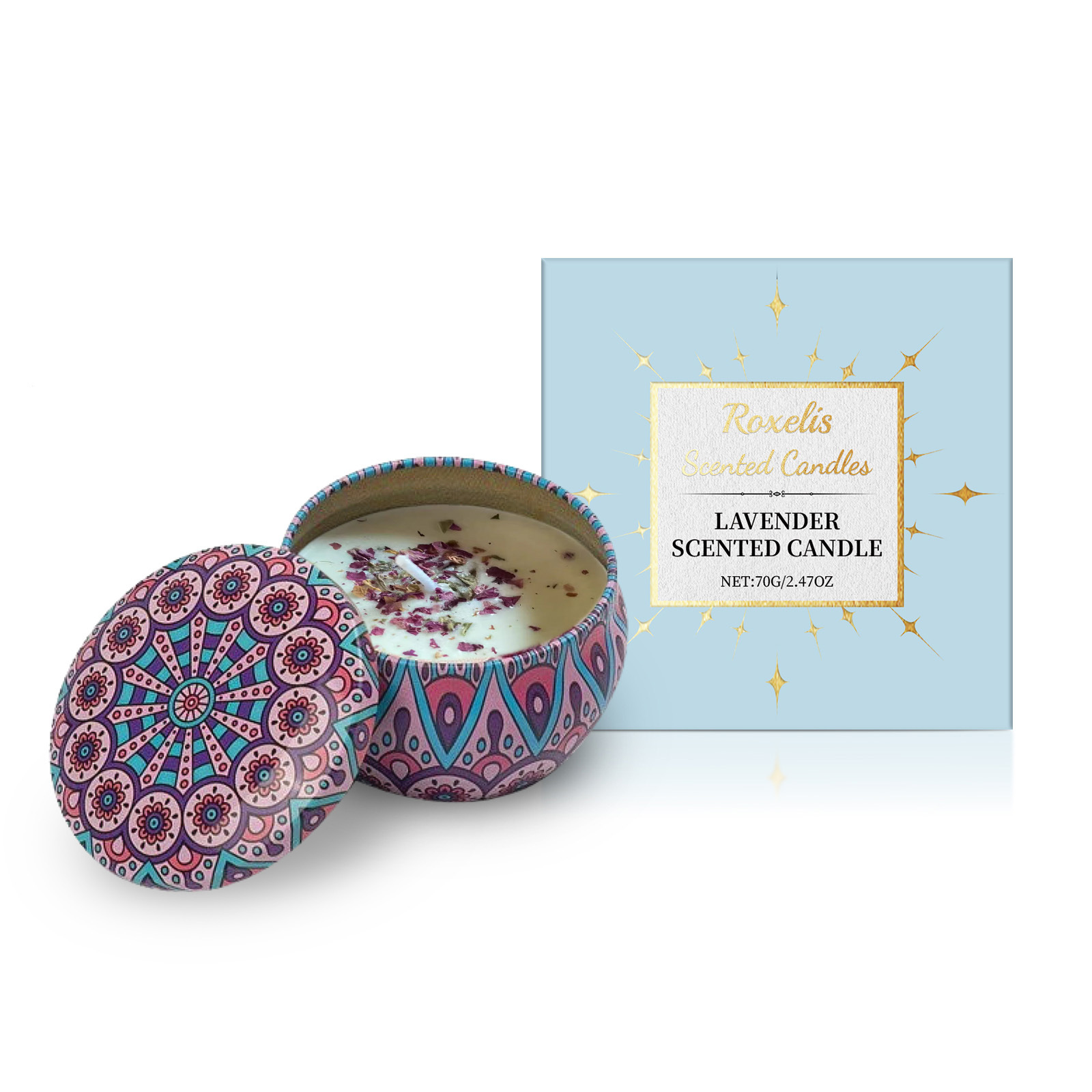 Lavender Scented Candle, Scented Candle With A Light And Elegant Fragrance, Romantic Atmosphere, Daily Household Fragrance, Long-Lasting Fragrance
