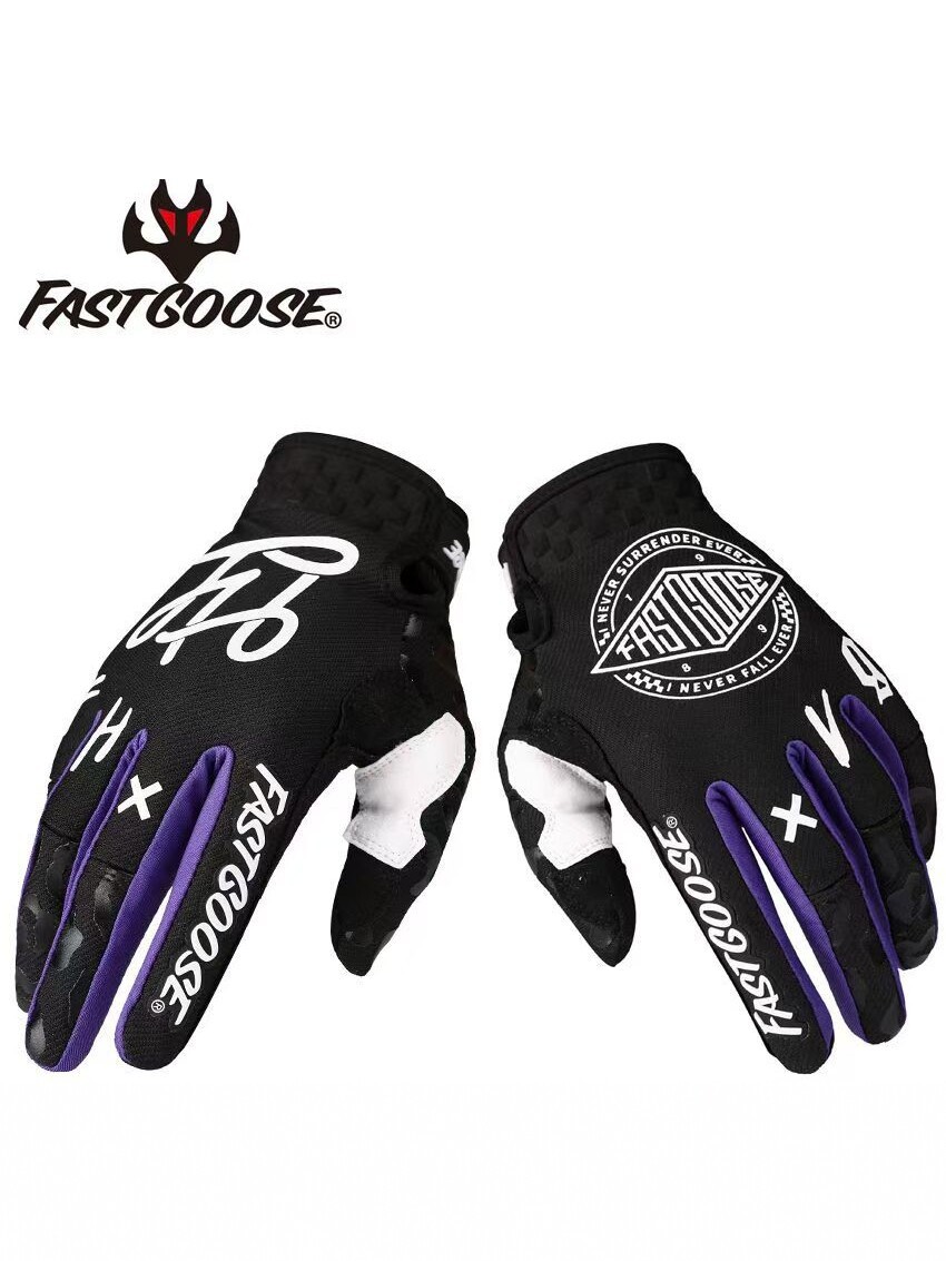 Drop Shipping Cross Country Full Finger Riding Gloves Anti Slip Breathable Touch Screen Compatible For Men Women For Motocross  Off Road Biking