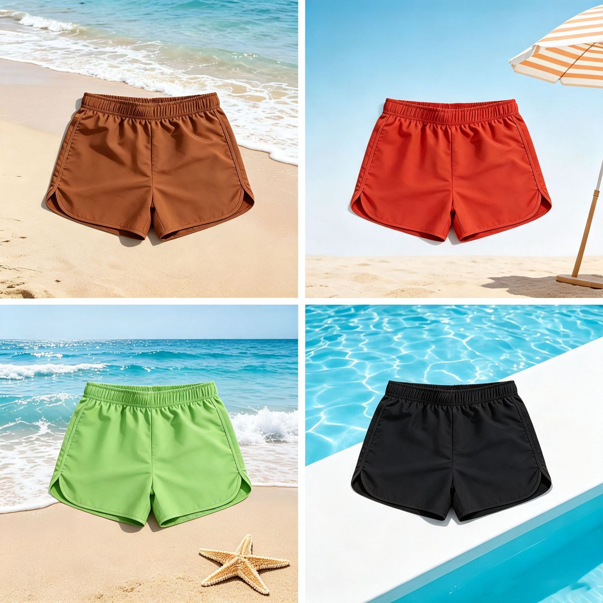 Mens Summer Beach Shorts Cool Breathable Fabric