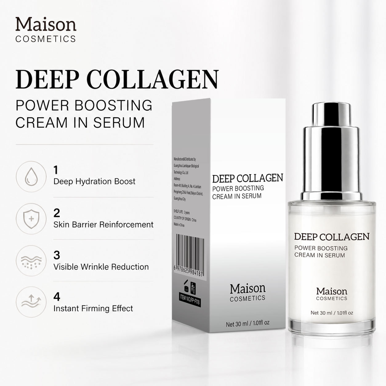 Deep Collagen Power Boosting Serum, Hydrating Anti