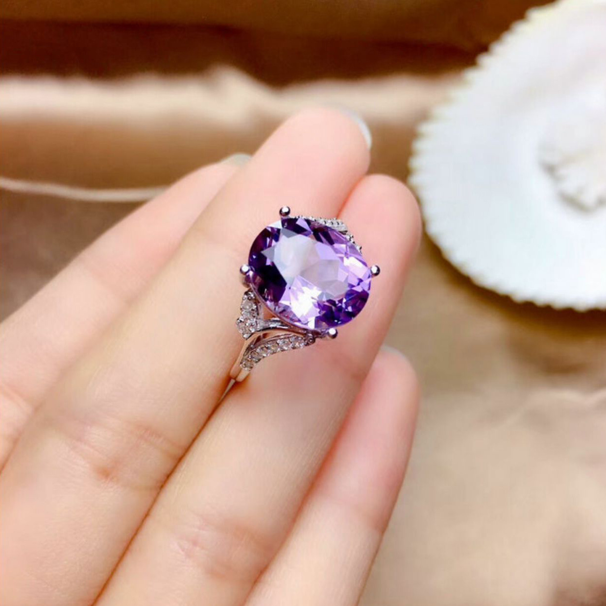 Online Celebration Live New Simulation Amethyst Oval