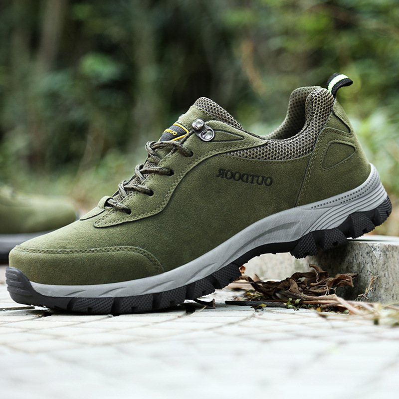 2026 Cross-Border Outdoor Men's Shoes Low-Top Frosted Hiking Shoes Large Size Elderly Shoes Sports Walking Shoes