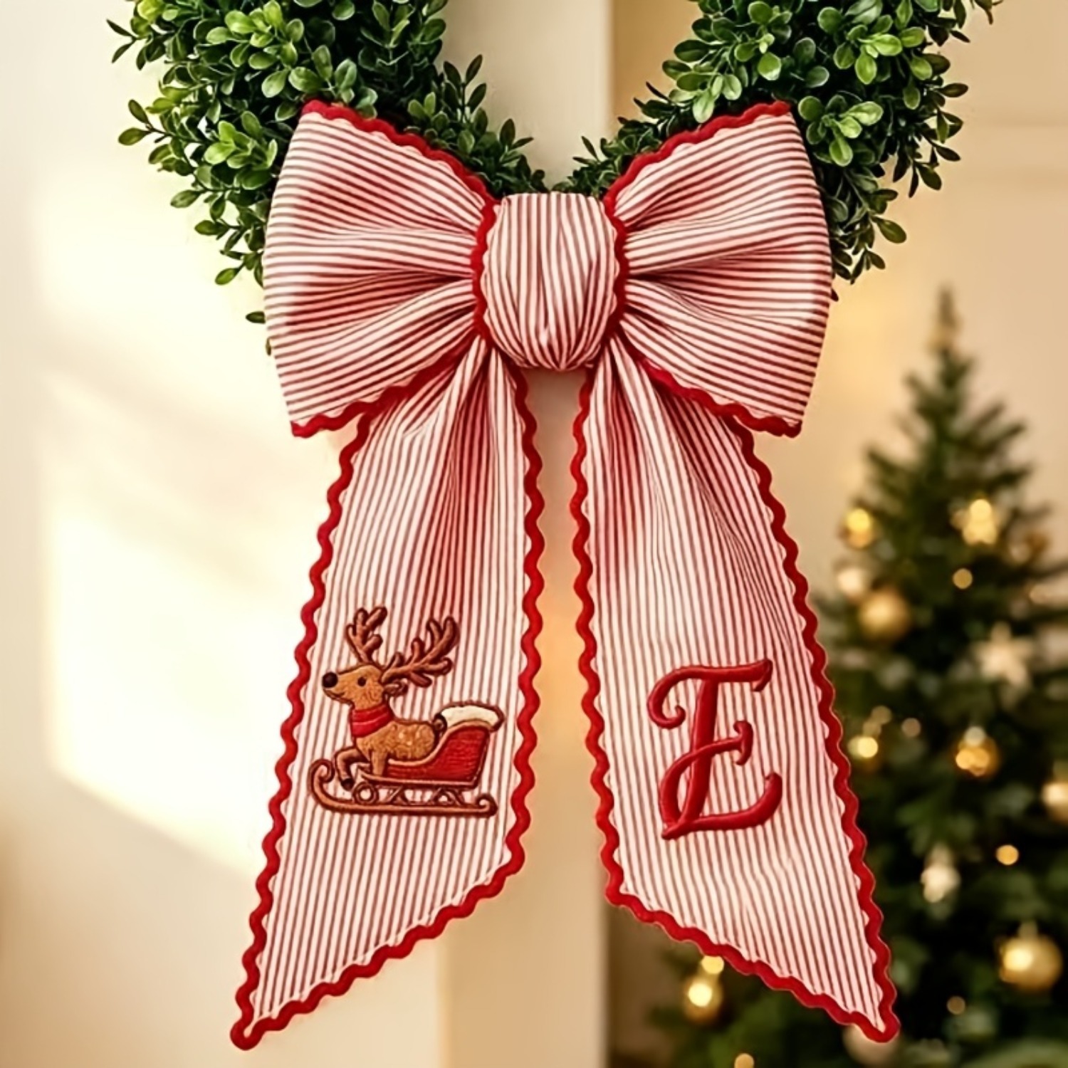 Christmas Bow Hanging Decoration, picture 7 of 7
