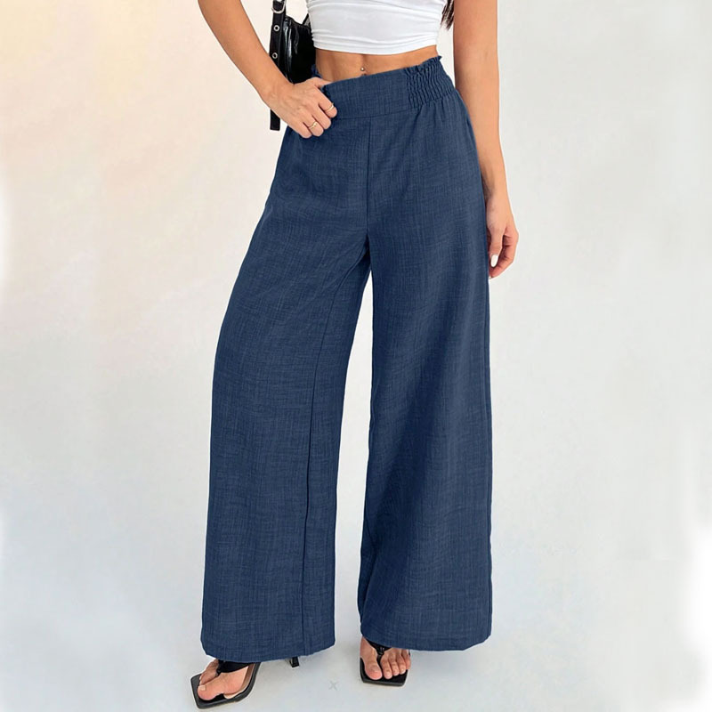 Smocked Wide Leg Trousers, picture 3 of 6