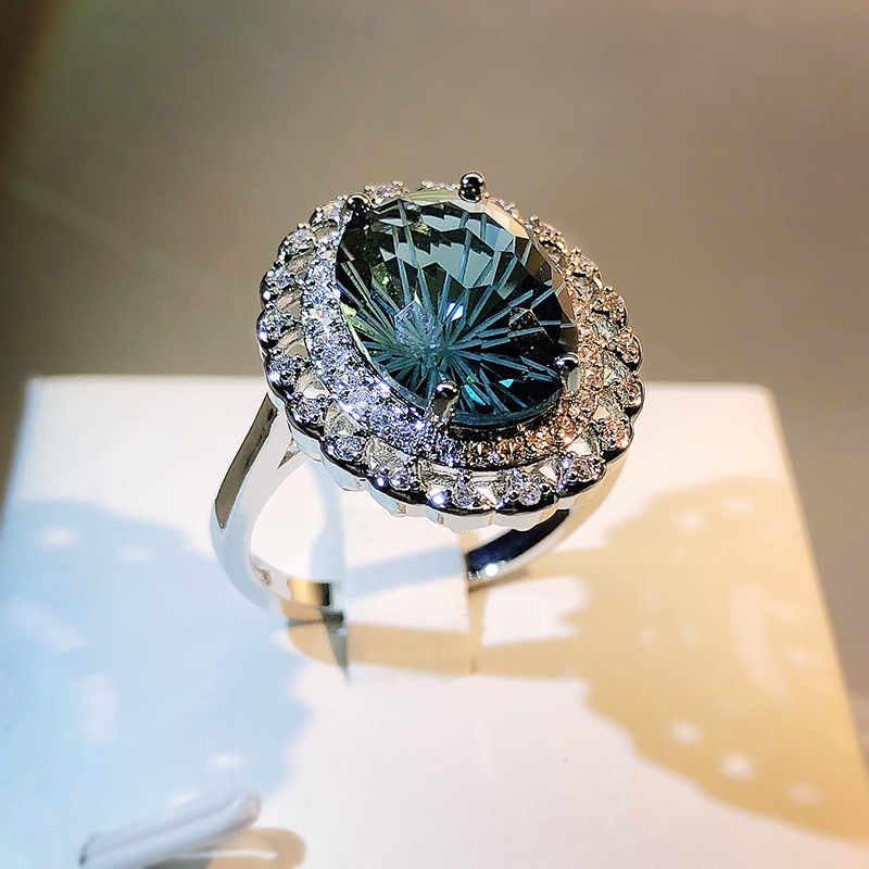 Lantopa Ladies Ring Natural Fireworks Blue Topaz Ladies Ring Live I Supply