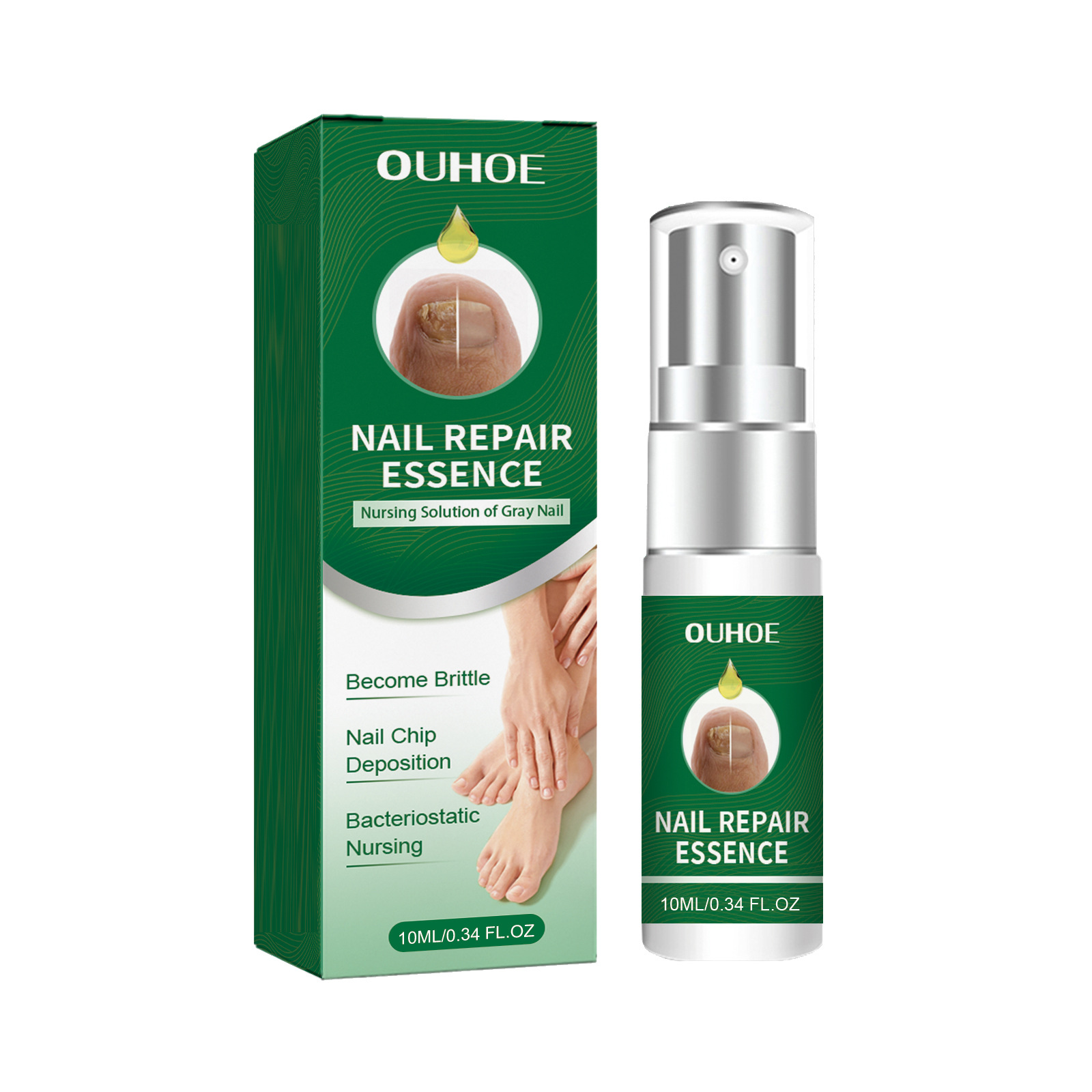 Ouhoe Nail Liquid Toenail Softening Yellowing Nail Treatment Gentle Cleansing Shiny Smooth Comfortable Nail Care Liquid