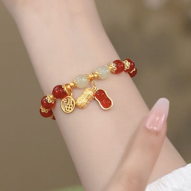Douyin's Same Good Thing Peanut Fu Brand Bracelet Ins Niche Design Elegant Retro Versatile Bracelet Best Friend Gift product image