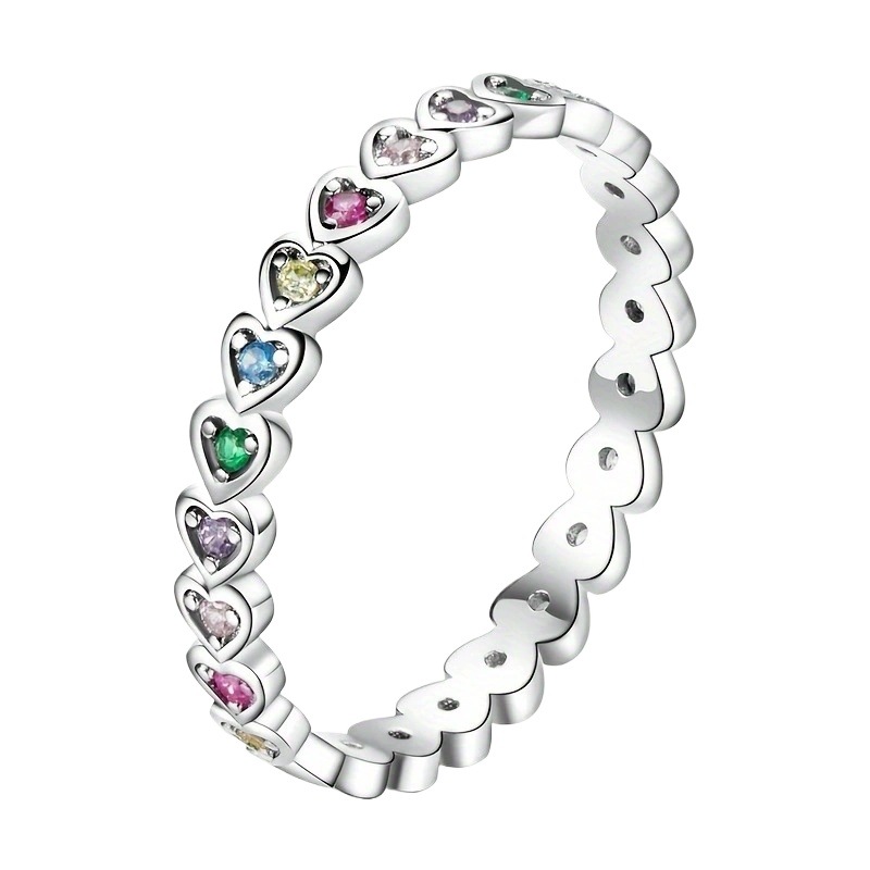 Heart Crystal Brass Ring, picture 2 of 3