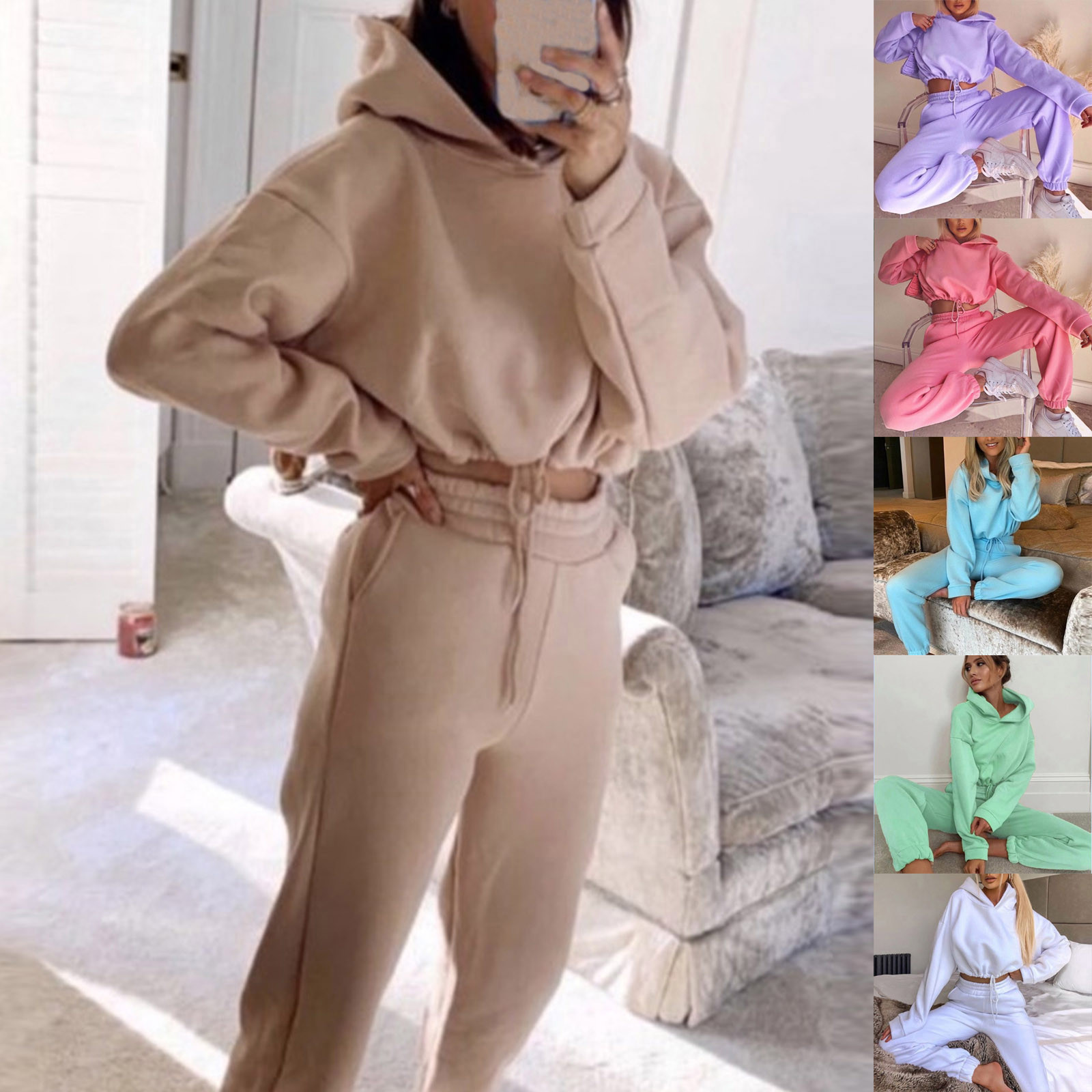 2026Autumn And Winter Hot Sale Amazon Ebay New Fashion Long-Sleeved Sports And Leisure Suit Two-Piece Set For Women